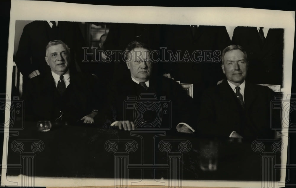 1928 Press Photo Senator Watson, Chairman Coal Committee Rockefeller, JR