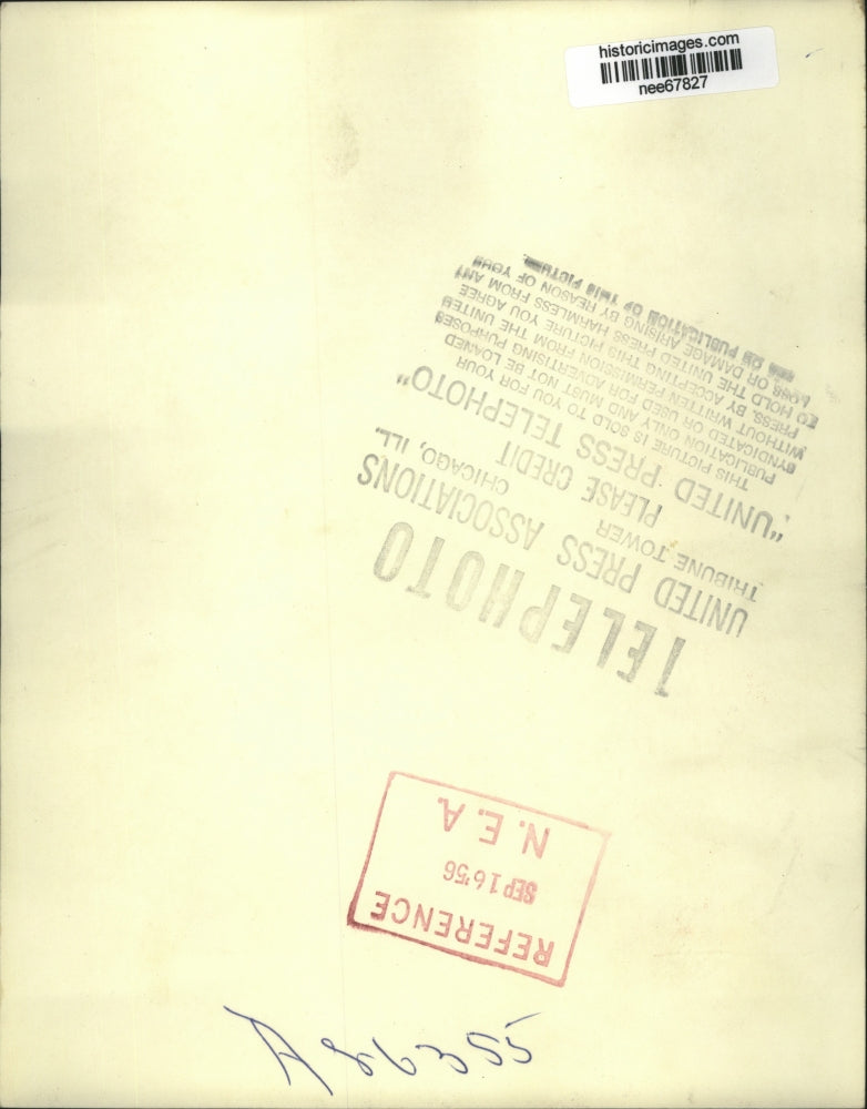 1956 Press Photo Gov Edmund Muskie and Wife Jane in Blaine House in Augusta,ME