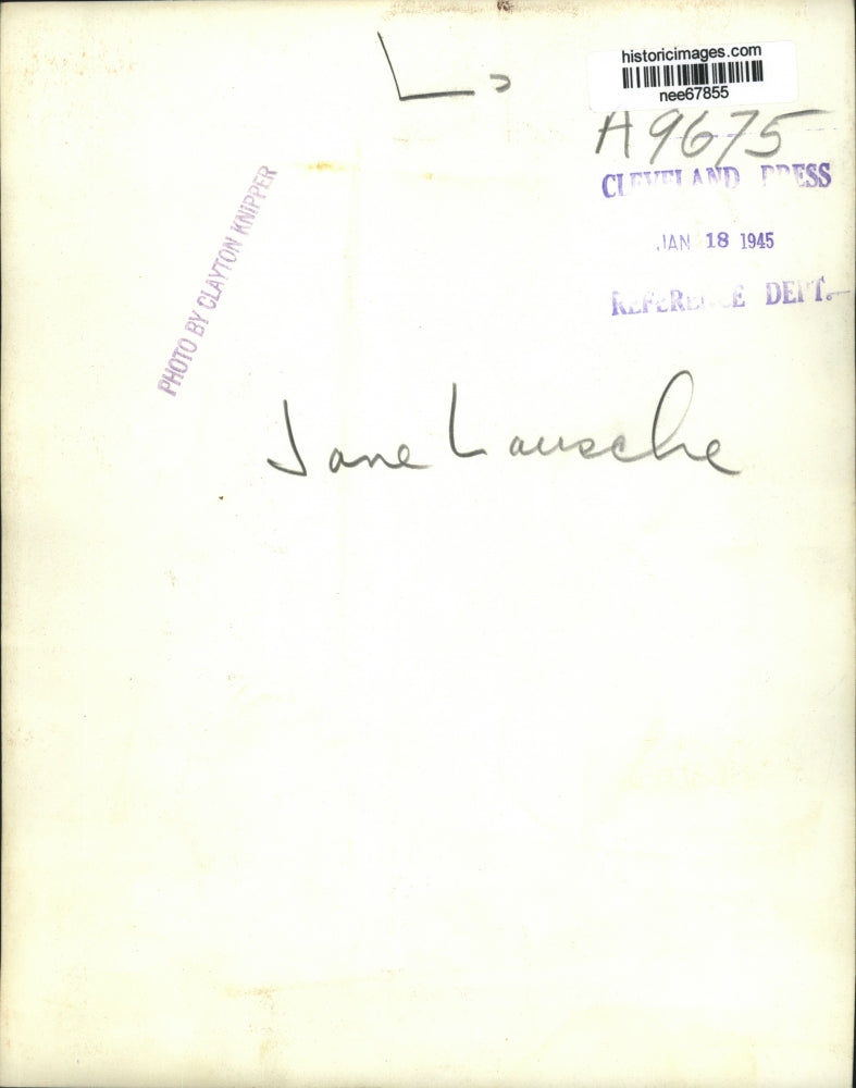 1945 Press Photo Jane Lausche