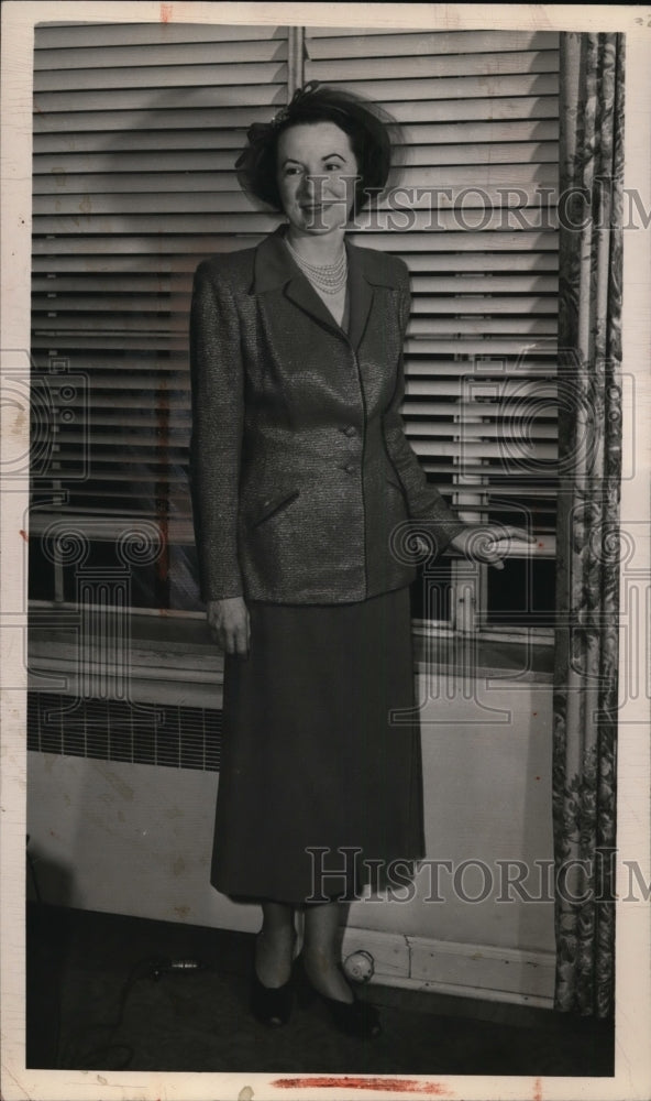 1949 Press Photo Jane Lausche, Wife of Mayor - nee67860