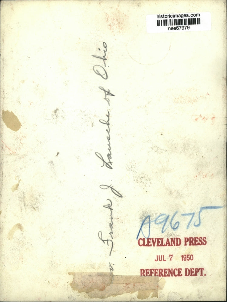 1950 Press Photo Governor Frank Lausche of Ohio - nee67979