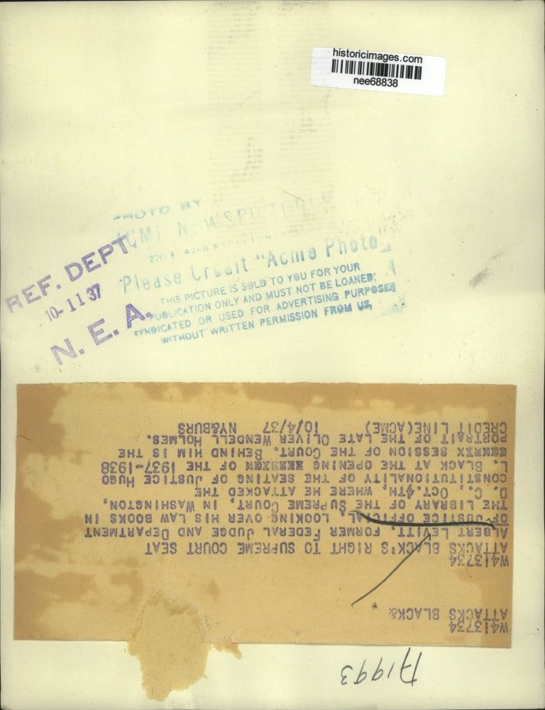 1937 Press Photo Albert Levitt Former Def Judge, Dept of Justice Official