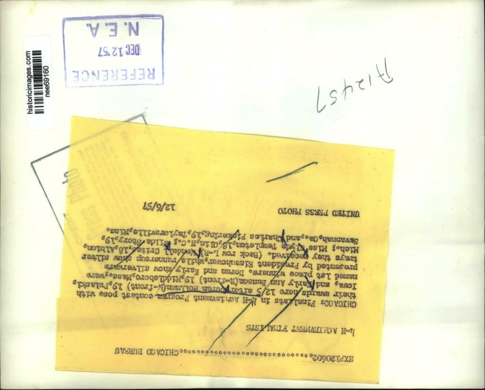 1957 Press Photo 4-H Achievement Program Contest Finalists Win Silverware