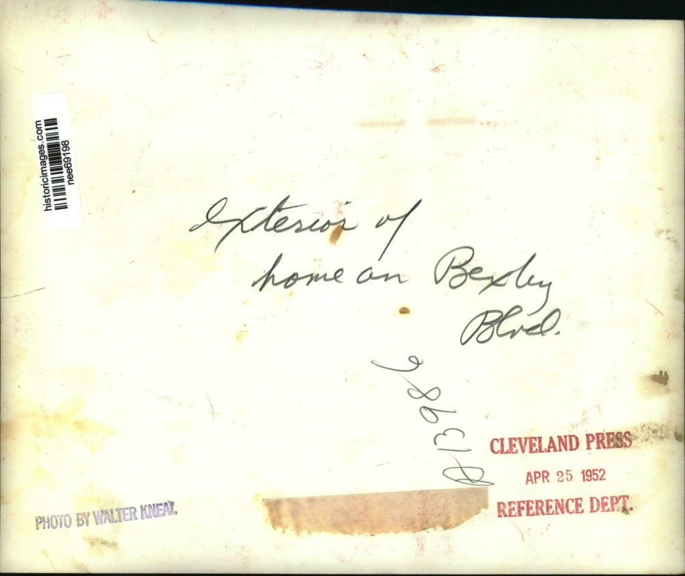 1952 Press Photo Exterior of Bexley Road Home, Ohio - nee69198