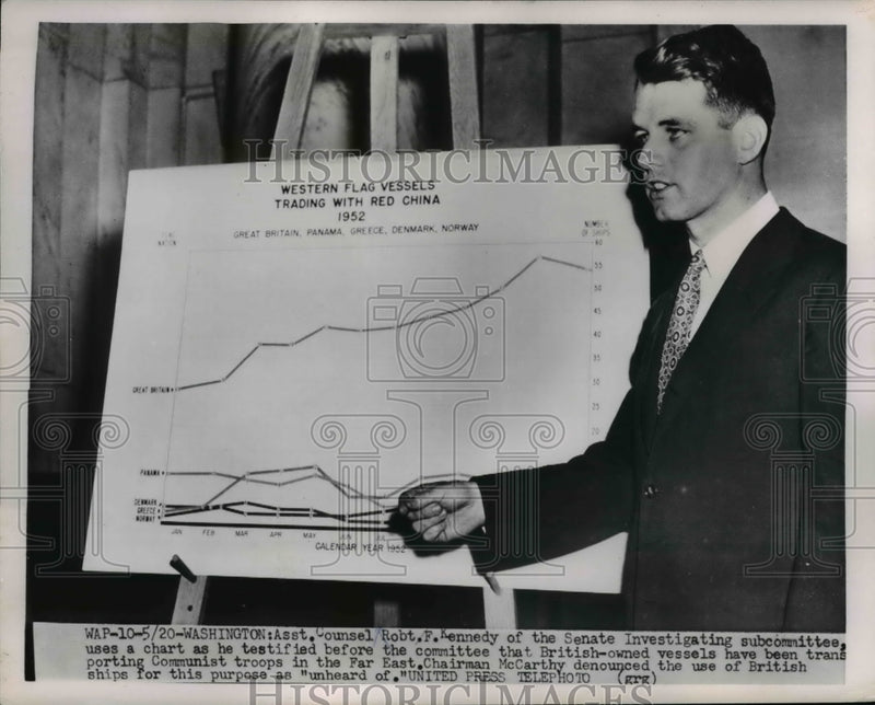 Load image into Gallery viewer, 1953 Press Photo Washington: Robert F Kennedy - nee69629
