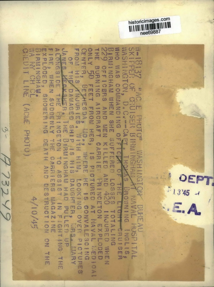 1945 Press Photo Washington DC Thomas Browning Inglis With Mary Janes Hecksher.