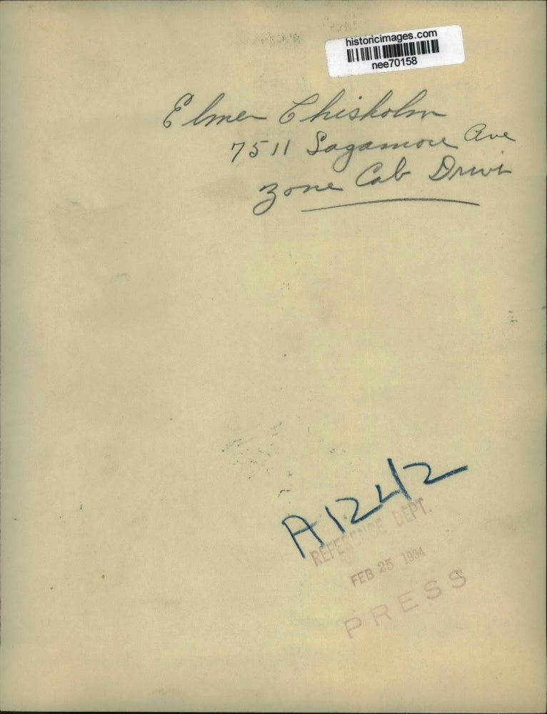 1934 Press Photo Elmer Chisholm - nee70158