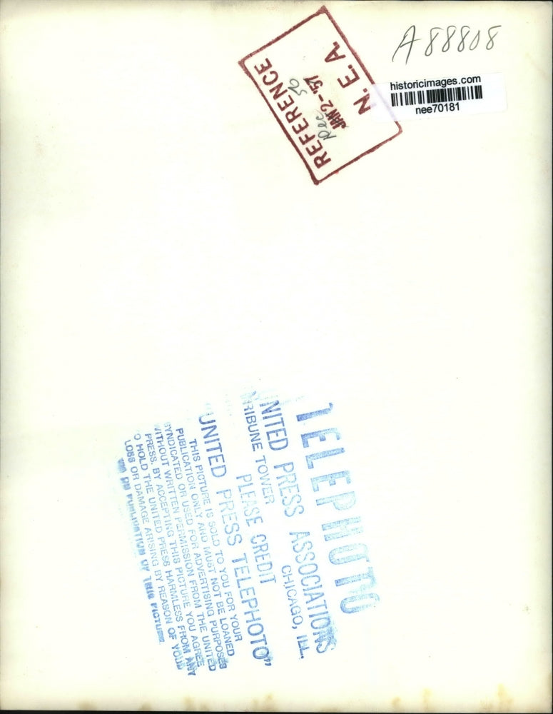 1956 Press Photo William Clark escorted out of a funereal by surviving daughter