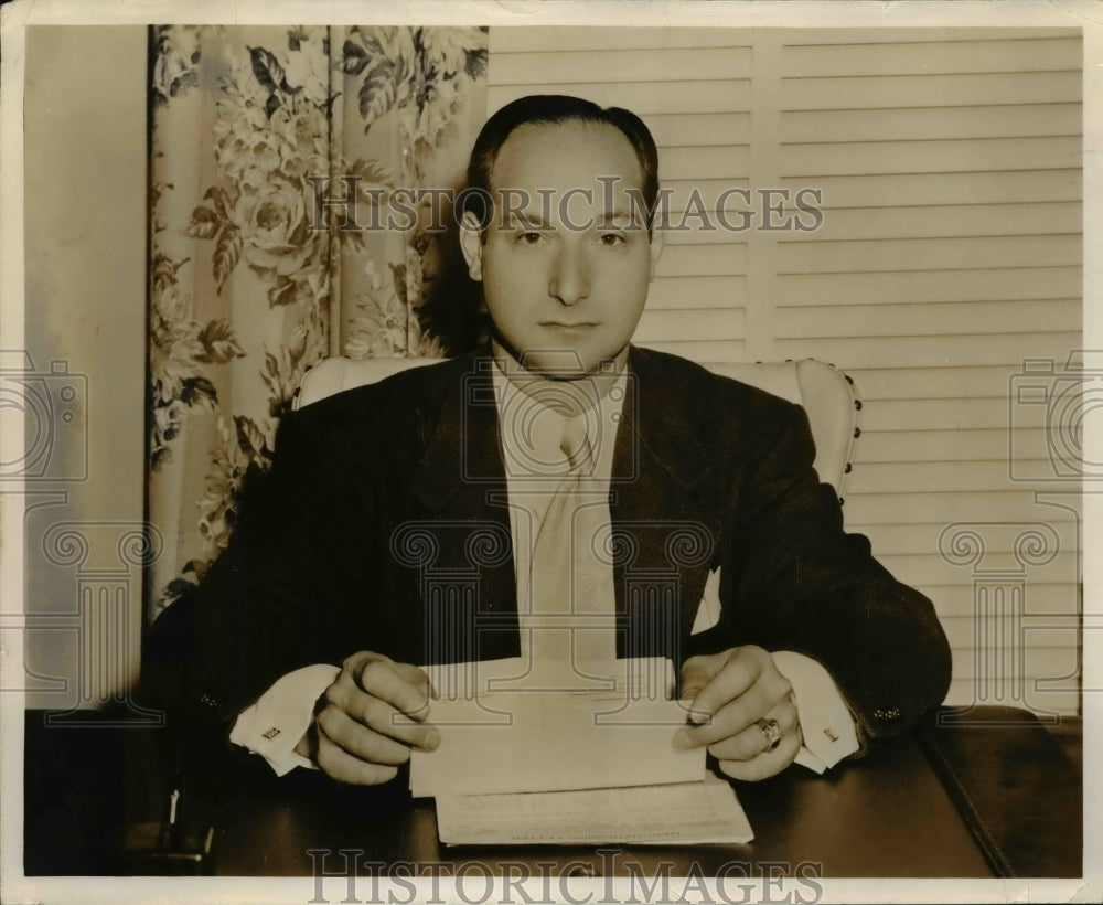 1955 Press Photo Department Store Head Joseph M. Goldwasser - nee70402