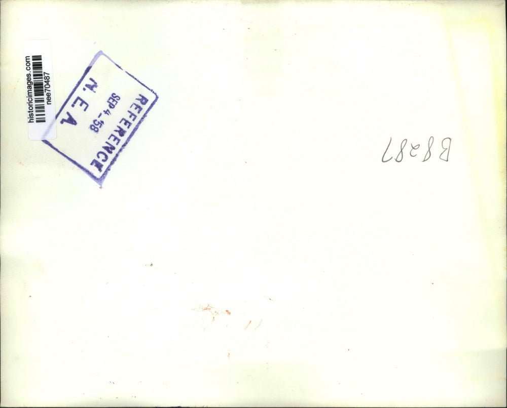 1958 Press Photo Howard Fellers and John W Mitchell injured in car accident