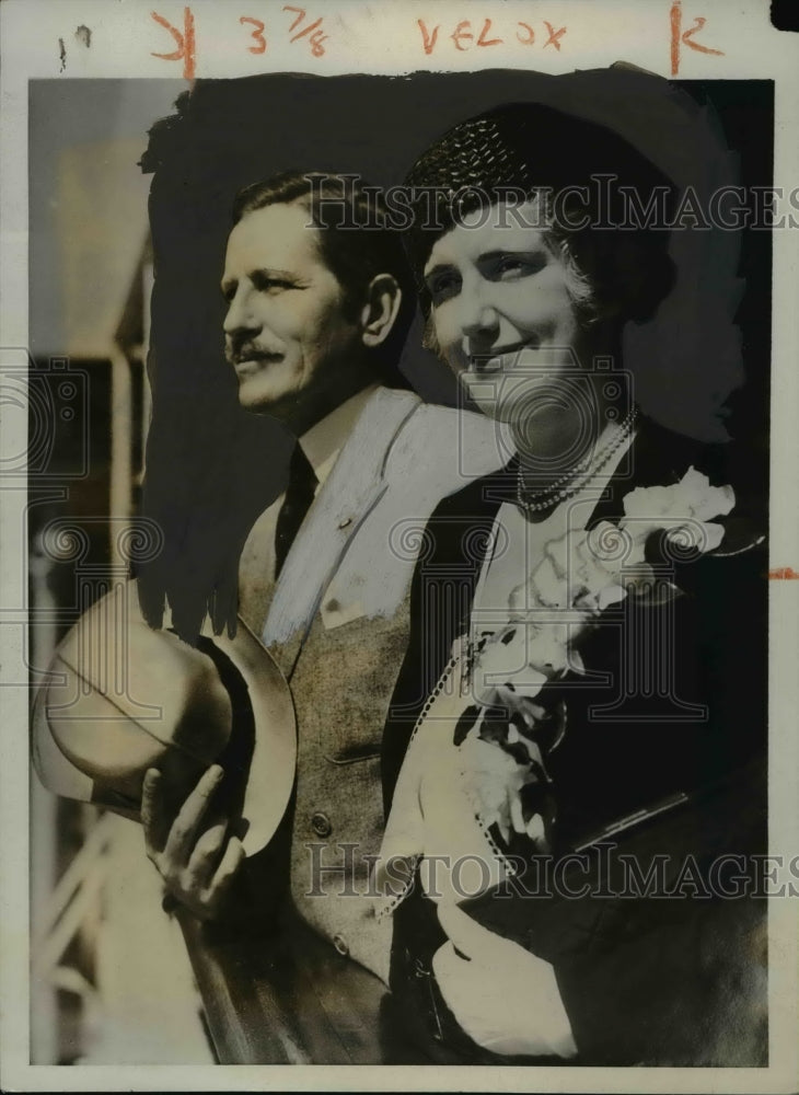 1931 Press Photo Sec. of War Patrick J. Hurley and wife - nee70601