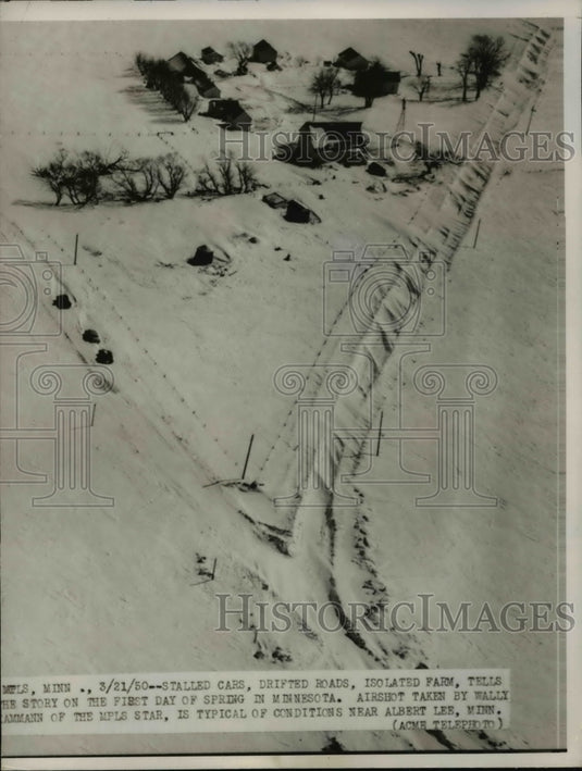 1950 Press Photo First day of spring in Minnesota - nee70862