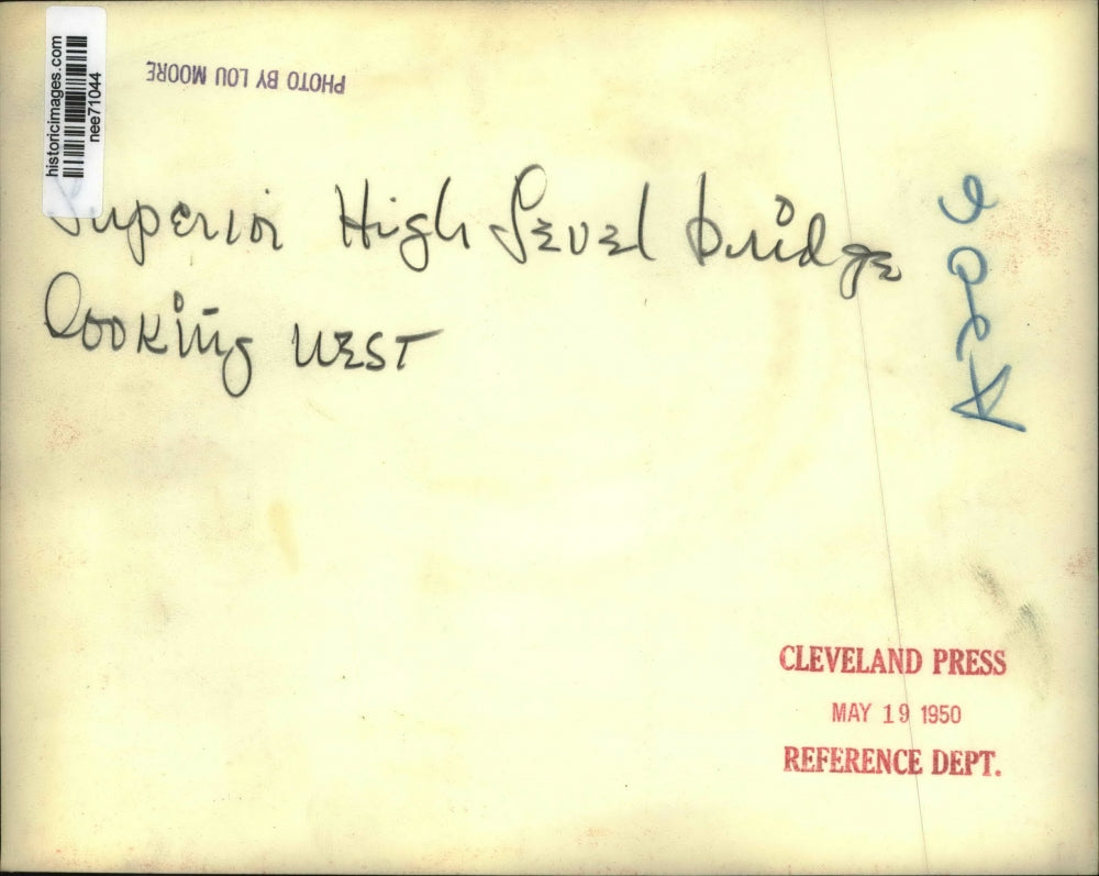 1950 Press Photo Superior High level Bridge looking West. - nee71044