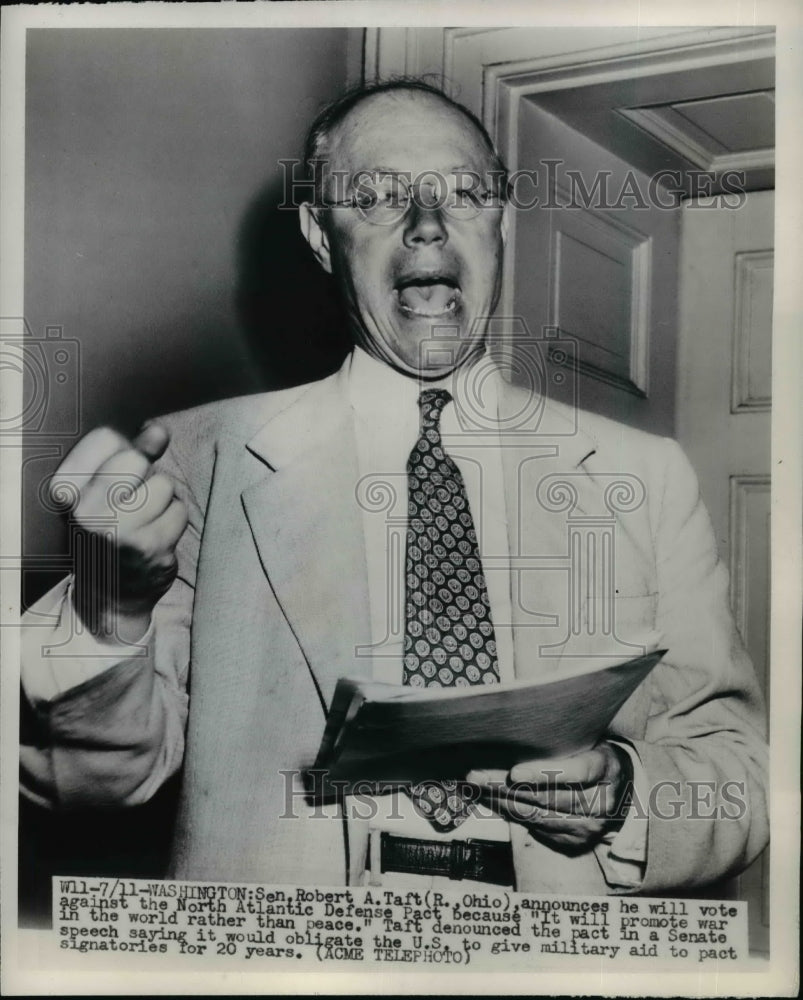 1953 Press Photo Washington: Robert A Taft announcing personal views - nee71360