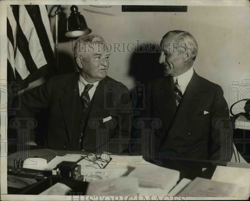 Load image into Gallery viewer, 1932 Press Photo William Gibbs McAdoo Sees Garner Presidential Boom Growing

