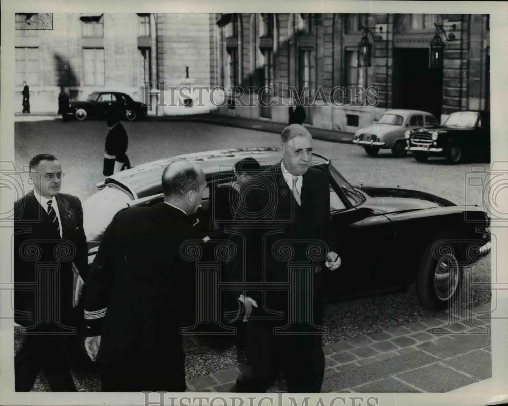 1958 Press Photo French General Charles de Gaulle - nee71768