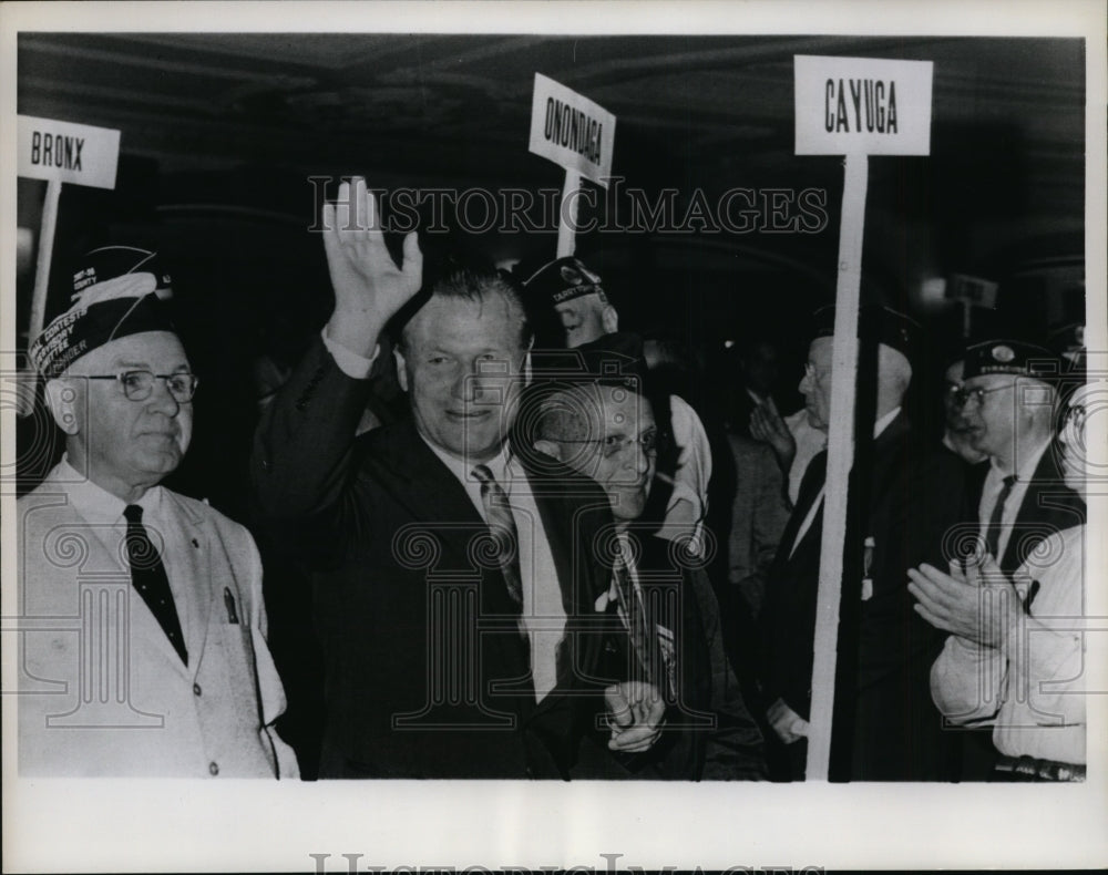 1961 Press Photo Nelson Rockefeller, Samuel Aronowitz, Otto De Heus - nee72095