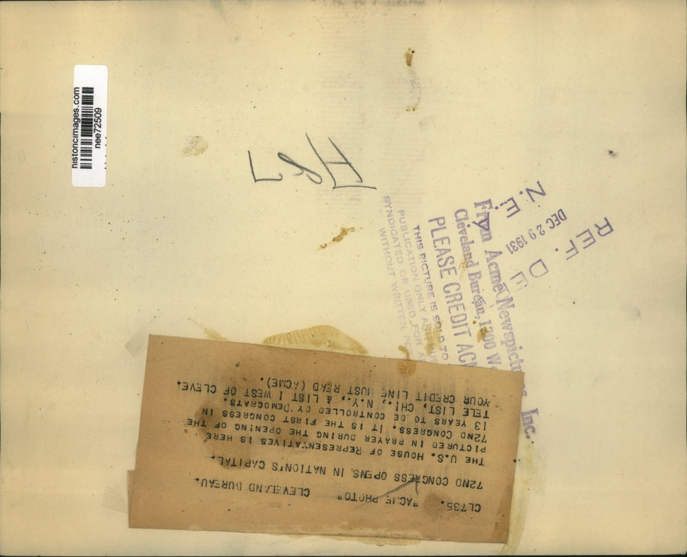 1931 Press Photo US House of Representatives - nee72509