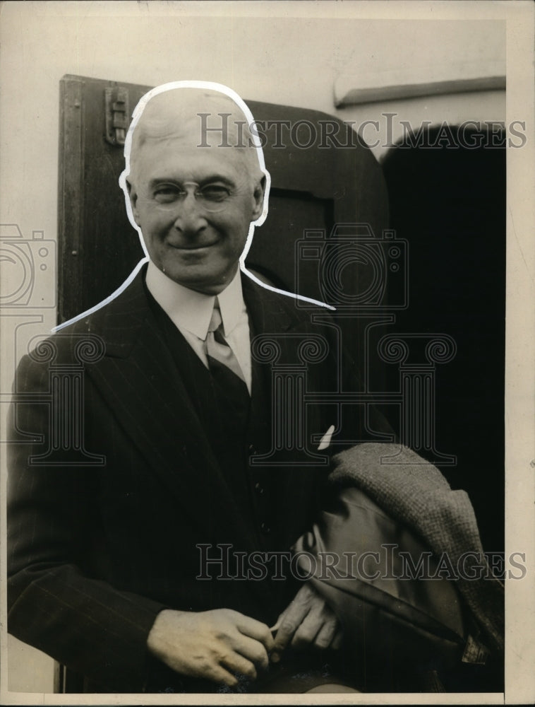 1961 Press Photo Bernard Baruch REturning Aboard SS Berengaria- Historic Images