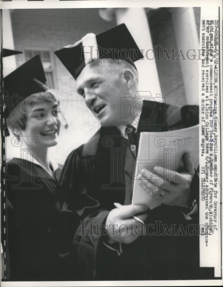 1962 Press Photo Albion George Romney Rep candidate for Governor - nee72784