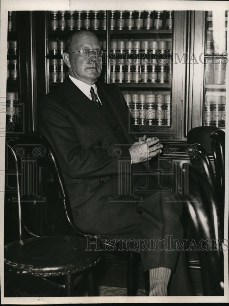 1932 Press Photo Percy Rockefeller testify Senate Banking & Currency Committee