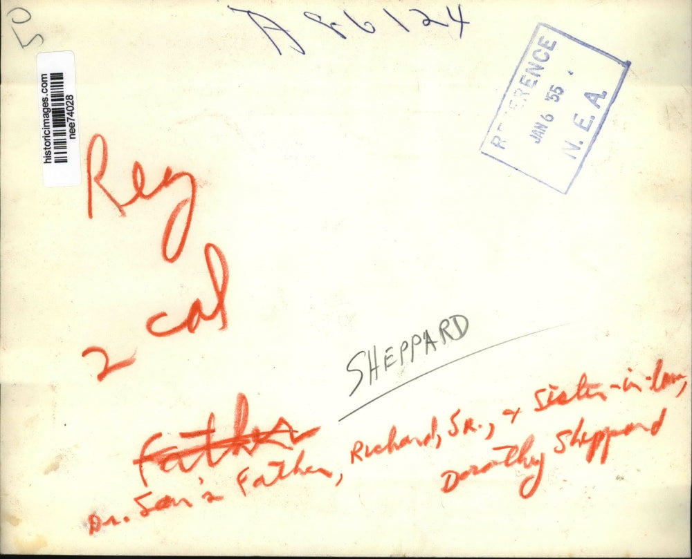 1955 Press Photo Dr Sam Sheppard dad Richard & sister at trial - nee74028