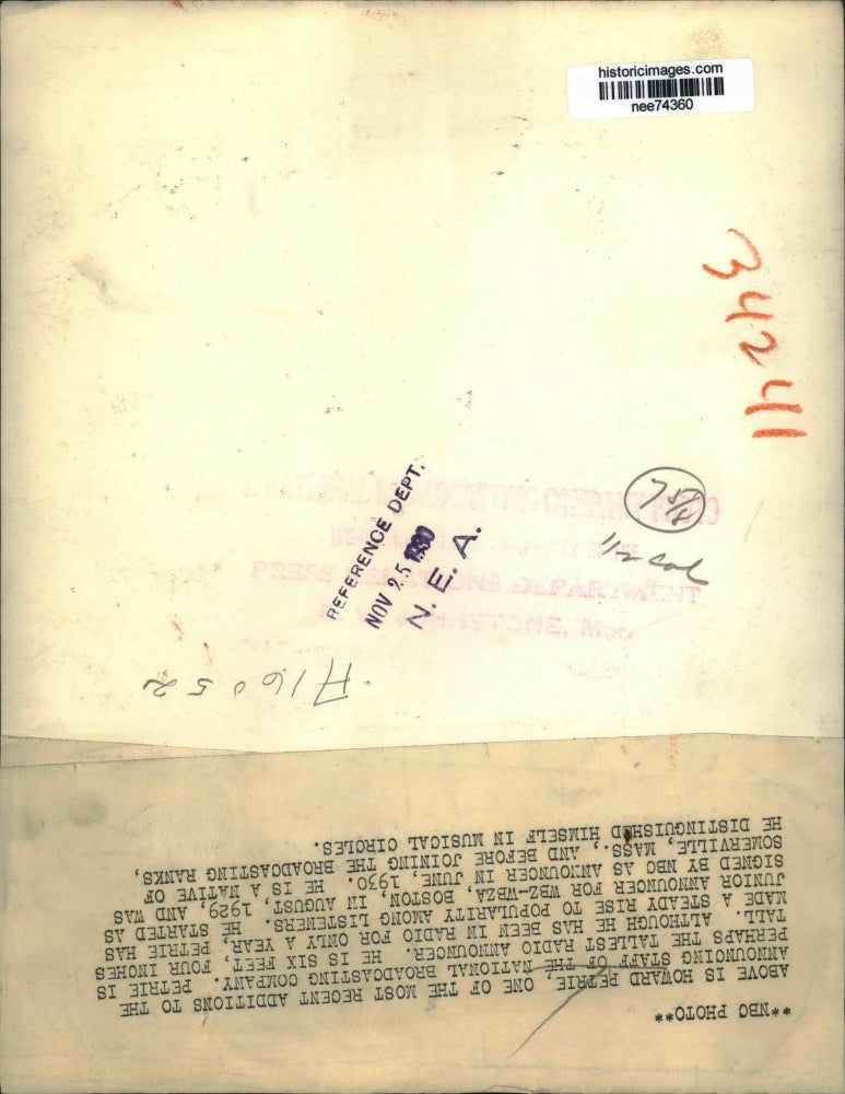 1930 Press Photo Howard Petrie to be among newest addition to NBC radio family