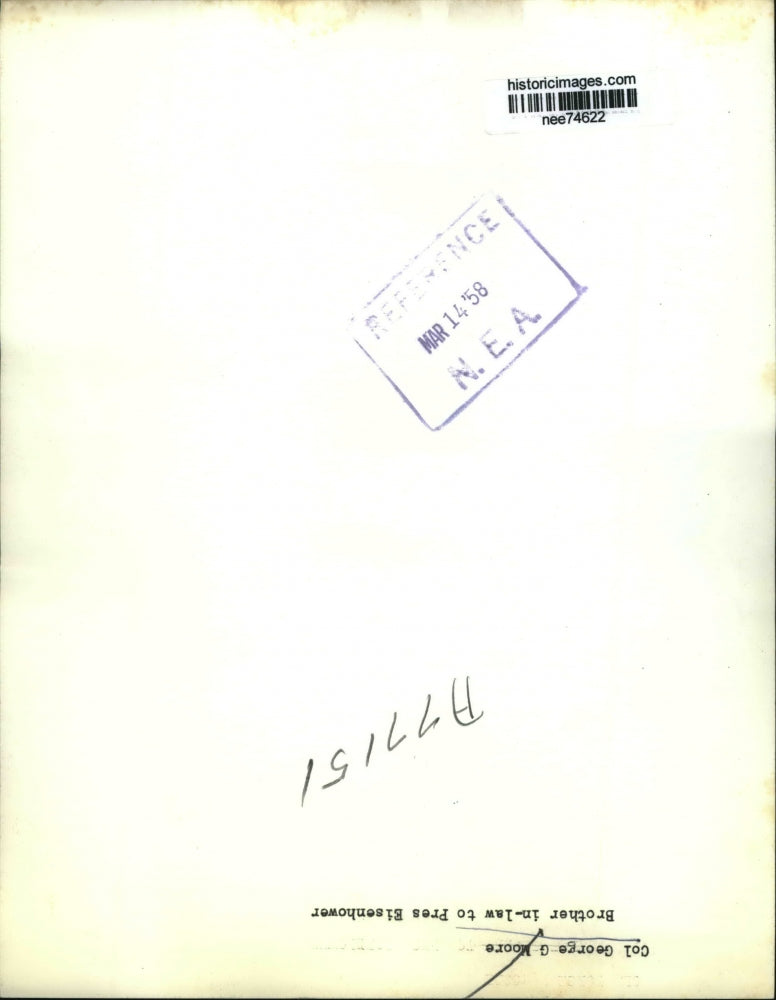 1958 Press Photo Colonel George G Moore Brother in Law of Pres Eisenhower