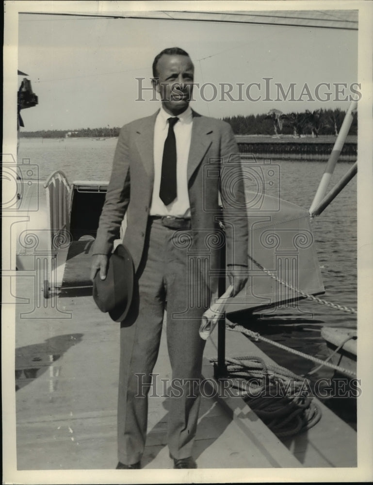 1935 Press Photo Colonel Theodore Roosevelt in Rio De Janerio Brazil