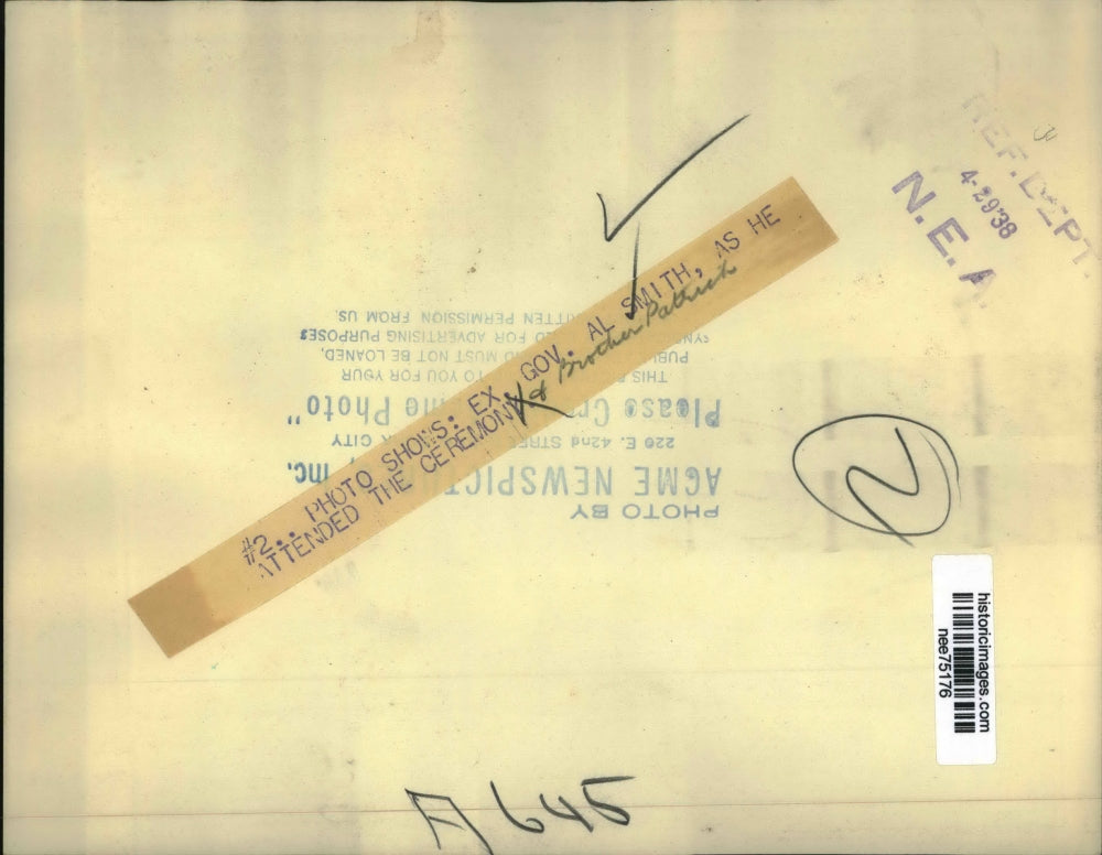 1938 Press Photo Former Former Governor Al Smith of New York & Brother Patrick