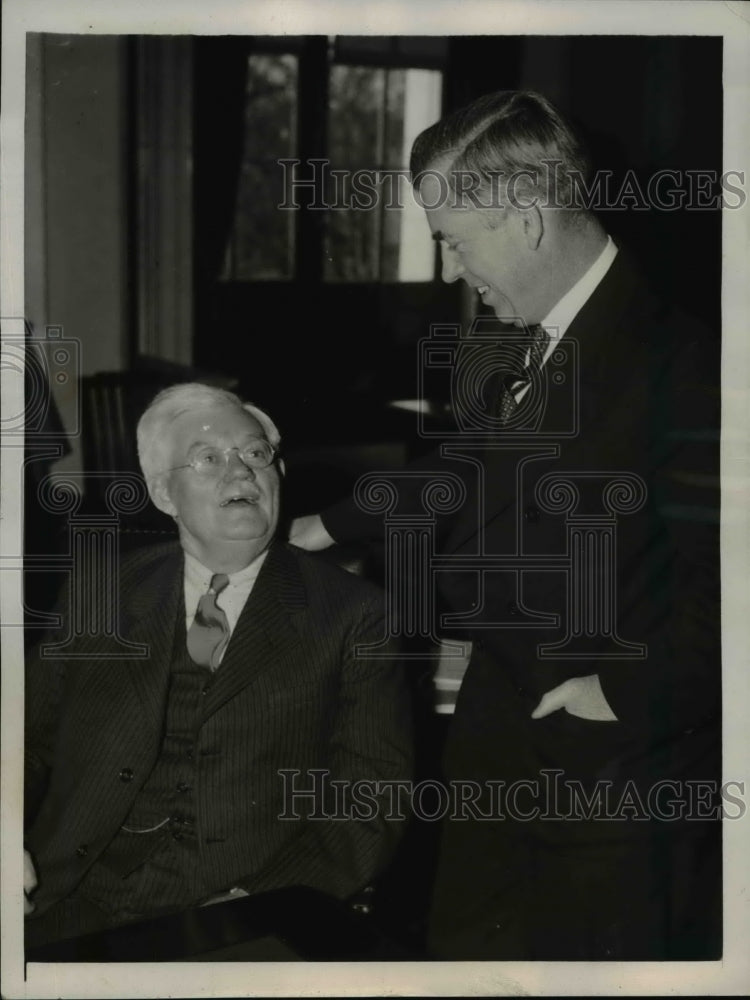 1939 Press Photo Secy of Agriculture Henry A Wallace& Senatorr John Townsend Jr