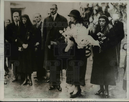 1933 Press Photo King Christian & Queen Alexandrine of Denmark in Riveria
