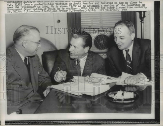 1956 Press Photo Gov.Nelson Rockefeller at Committee on Government Organization