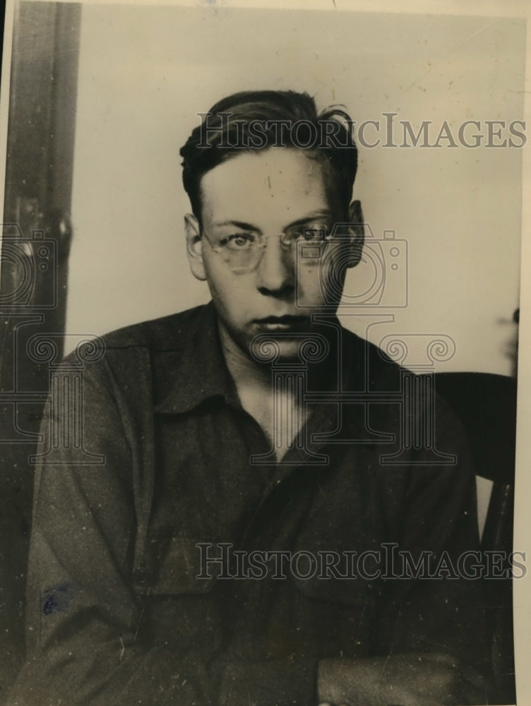 1935 Press Photo Glenn Brasser confessed Strangling Society Beuty Muriel Hall.