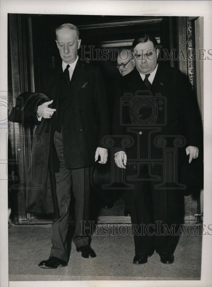1937 Press Photo Former Governor of New York Alfred Smith & Mayor LaGuardia