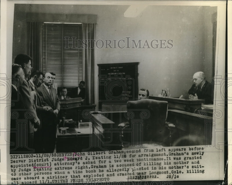 Load image into Gallery viewer, 1955 Press Photo Trial of John Gilbert Graham For Killing Mother &amp; 43 Other
