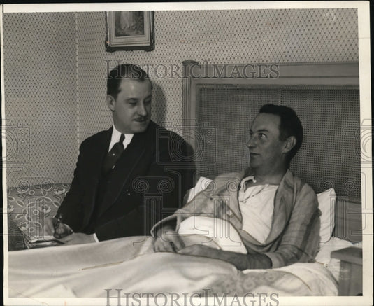 1932 Press Photo Henry Blaoden kidnap victim & detective Ted Wirstrom n Ohio