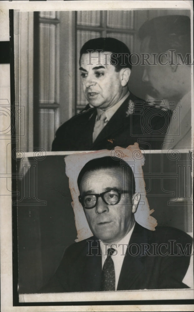 1963 Press Photo Gen Federico T Montero & President Jose M Guido of Argentina