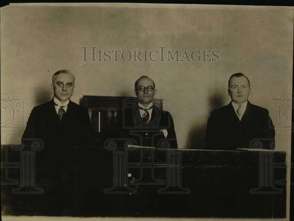 1927 Press Photo Ernest H.Van Fossen, Jno M. Sternhagen and Jno J. Marquette.