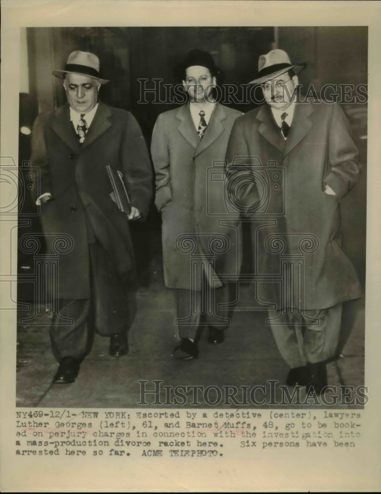 1948 Press Photo Luther Georges charged on Perjury Charges of Divorce Racket.