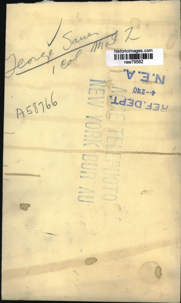 1940 Press Photo George Sauer former American football player - nee79582