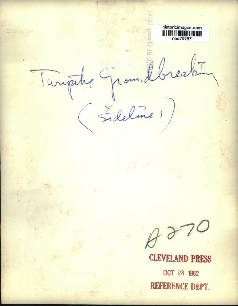 1952 Press Photo A child at groundbreaking for Ohio turnpike - nee79767