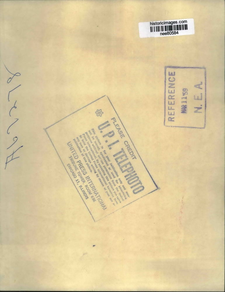 1959 Press Photo President Eisenhower at DC's new Post Office mail system