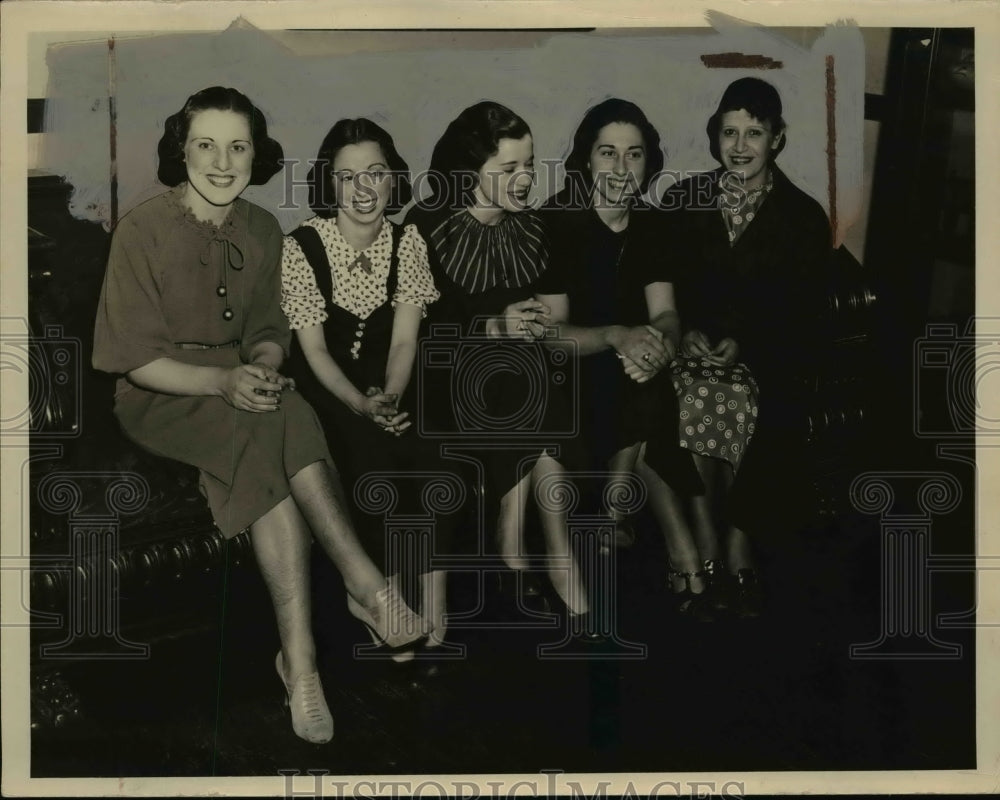 1937 Press Photo Helen Battiato, Marie Caponero, Nina Lamanna,Augustine Cucuzza