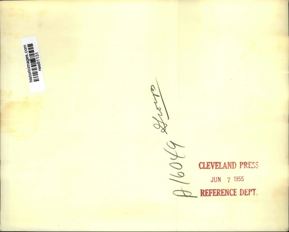 1955 Press Photo Pres. Eisenhower Presented a copy of U.S. Military Academy.