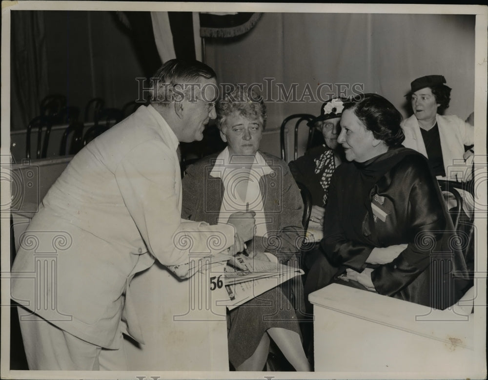 1936 Press Photo Frances Perkins, Labor Sec. at Natl. Convention in Philadelphia