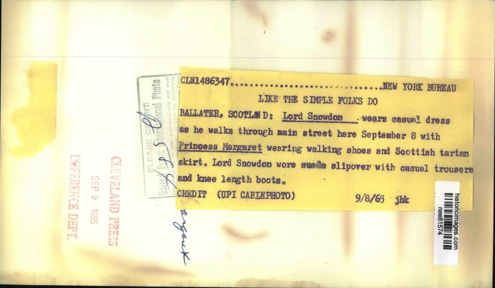 1935 Press Photo Lord Snowdon & Princess Margaret at Ballater Scotland