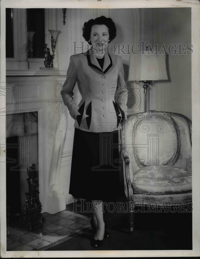 1952 Press Photo Mrs. Frank J. Lausche, wife of Ohio Governor Frank J.Lausche