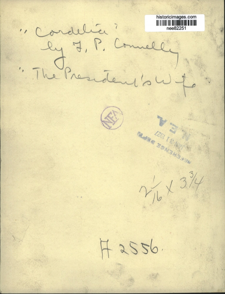 1927 Press Photo Cordelia statue by FP Connelly also called The Presidents Wife