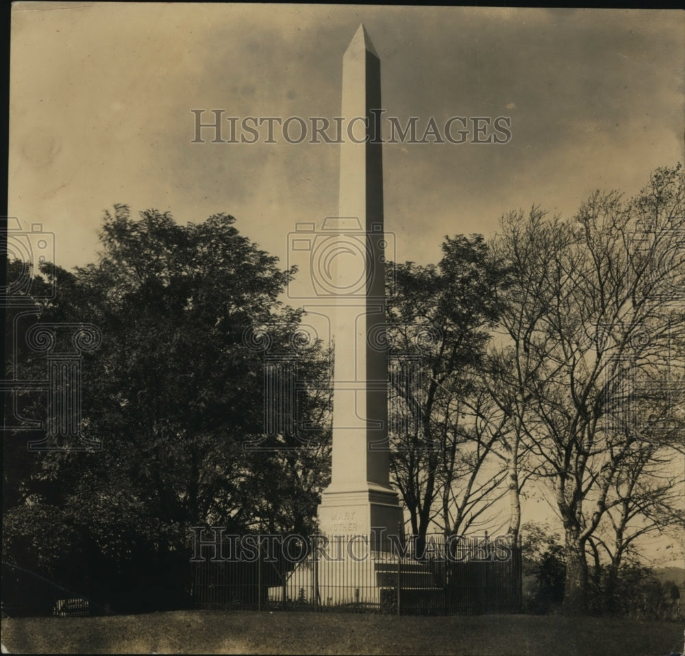 1924 Press Photo Grave tombstone of Mary Washington at Fredericksburg VA